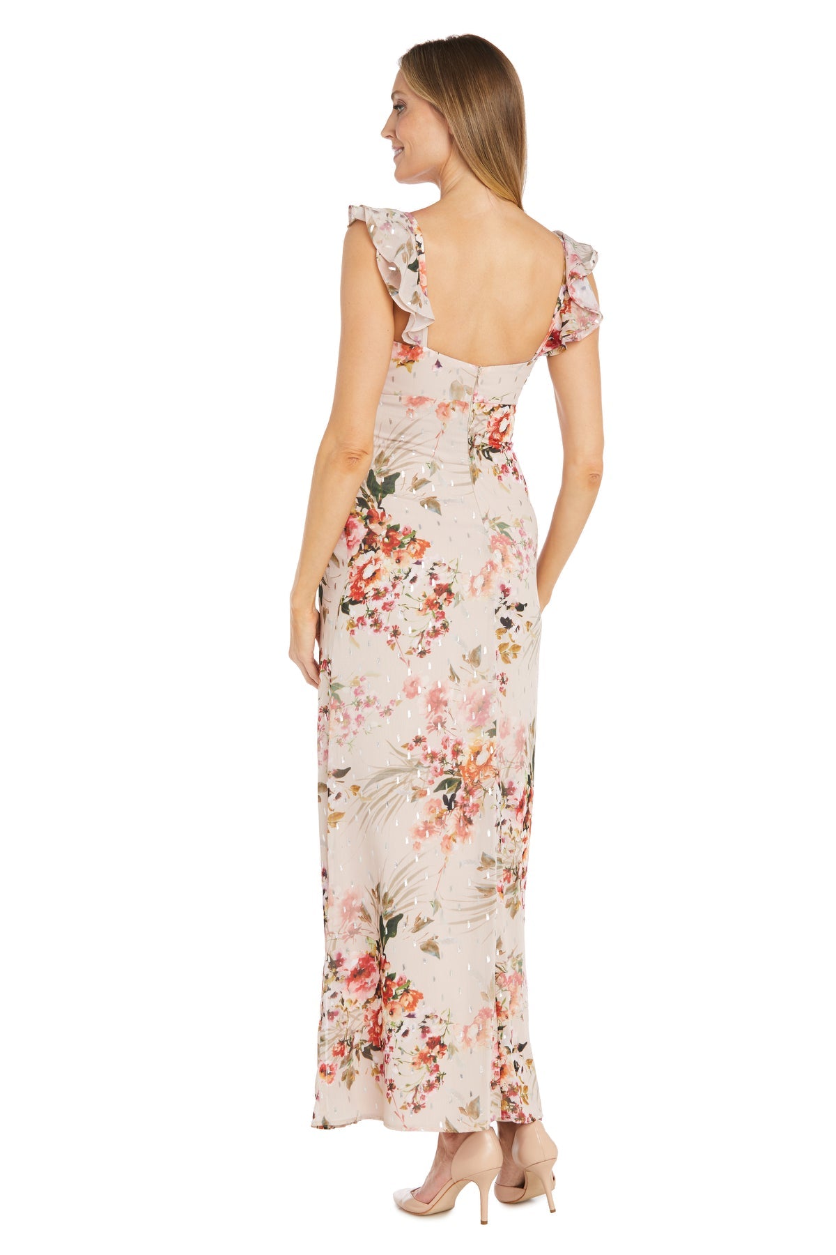 R&M Richards 6232 Long Floral Print Formal Maxi Dress