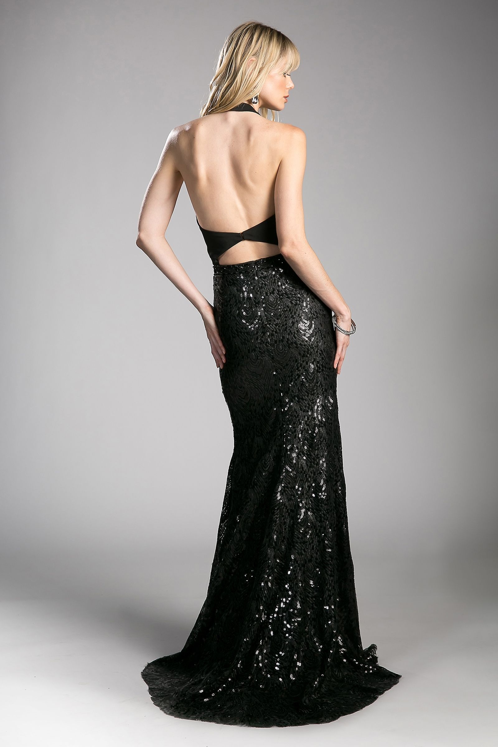 Prom Dresses Long Formal Sequin Fitted Prom Dress Black