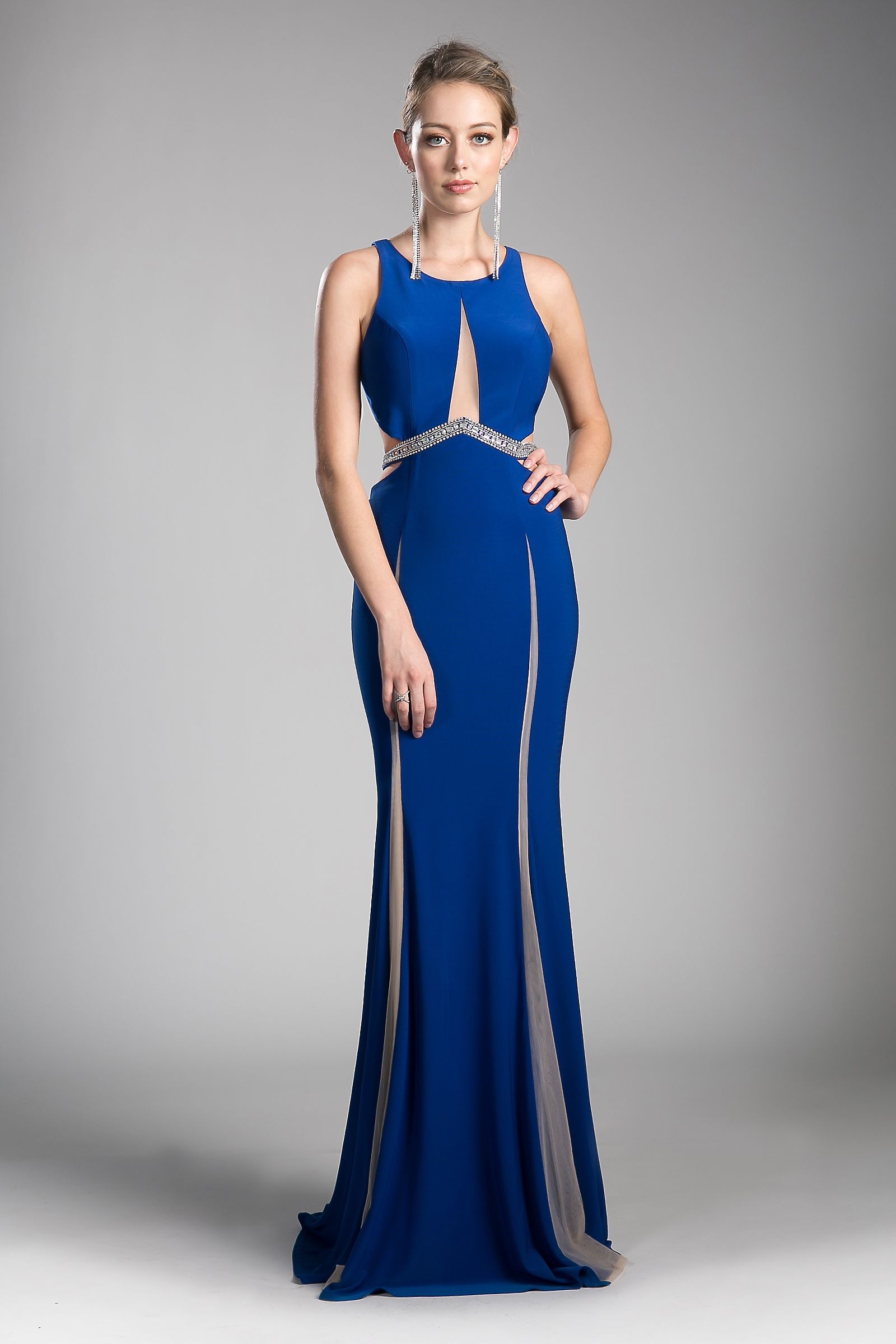 Prom Dresses Formal Long Beaded Evening Prom Dress Royal