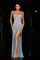 Prom Dresses Fitted Sequin Long Formal Slit Prom Dress Sky Multi