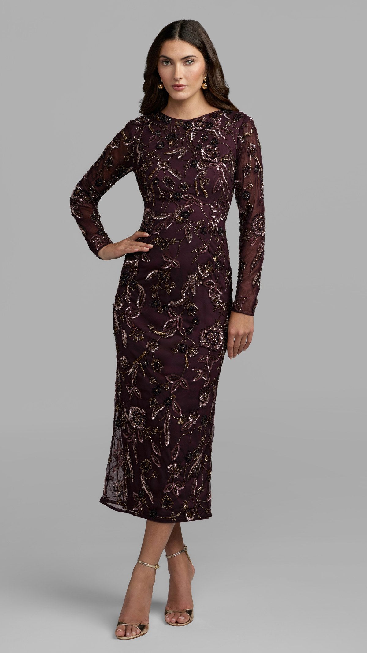 Mac Duggal style 6327 in Amethyst Multi, front view
