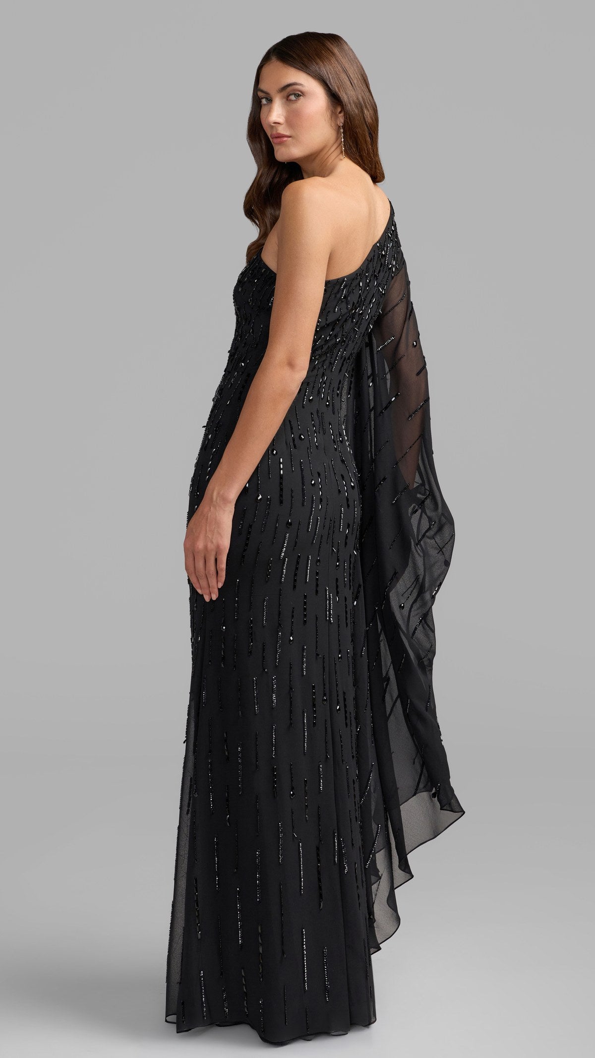 Mac Duggal style 6348 in Black, back view