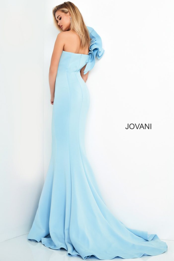 Prom Dresses Long Fitted Mermaid Evening Formal Prom Dress Light Blue