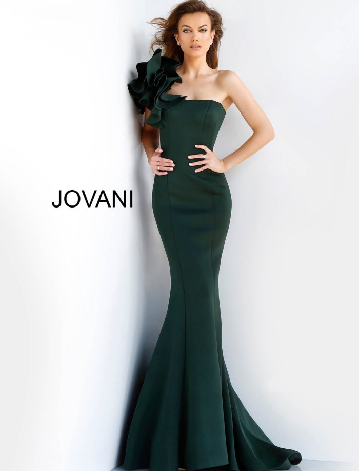 Prom Dresses Long Fitted Mermaid Evening Formal Prom Dress Dark Green