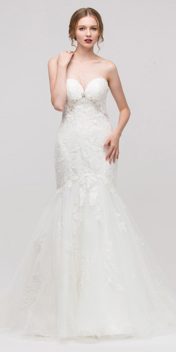 Long Lace Mermaid Wedding Dress Eureka Fashion 6507
