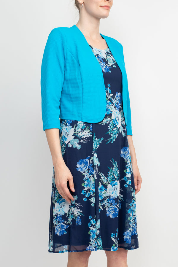 Studio One New York 66141P Pinted Short Cocktail Bolero Petite Dress