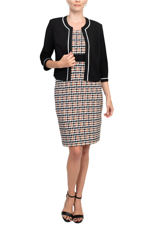 Cocktail Dresses Short Fitted Bodycon cocktail Dress Black Brown Ivory