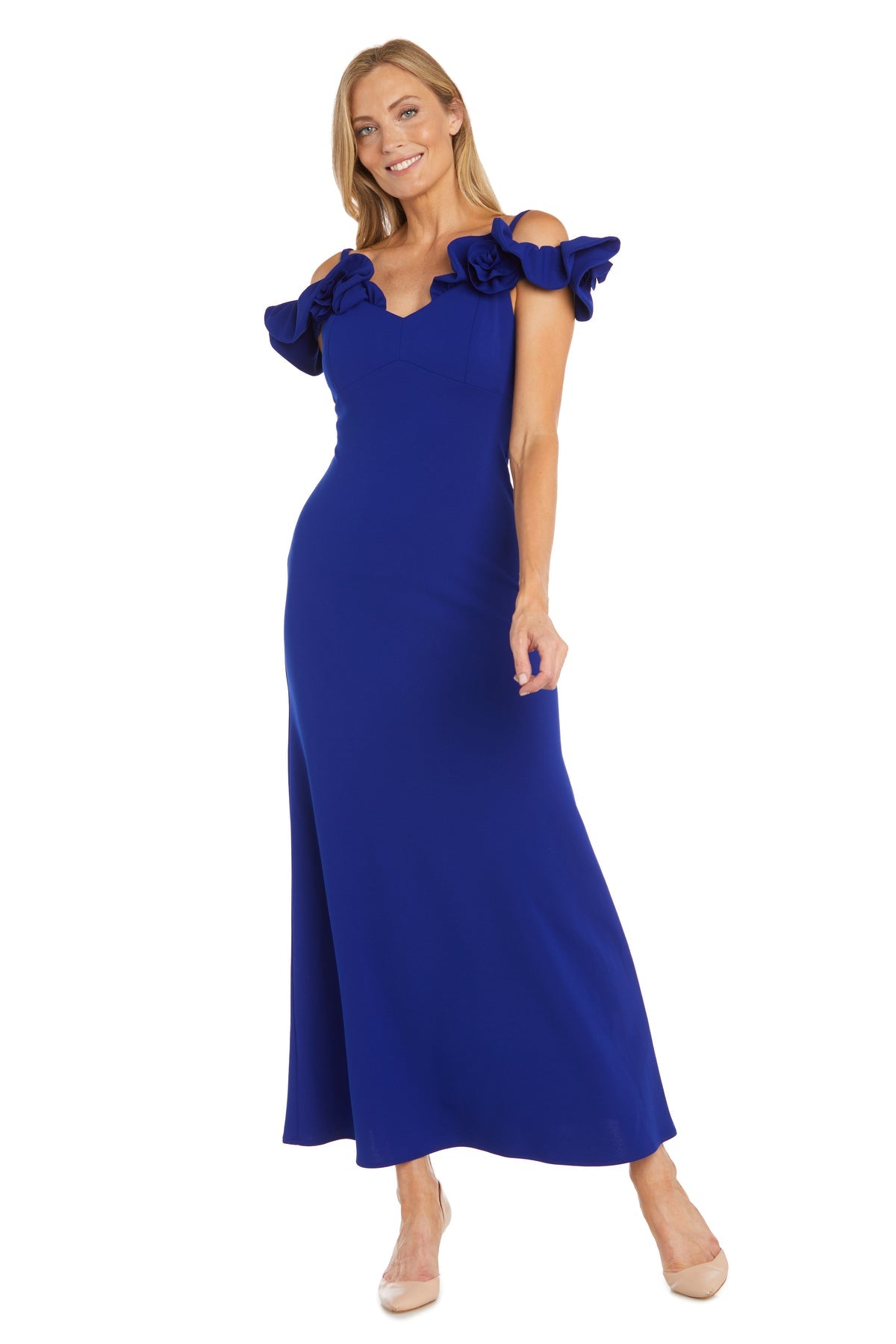 Long Ruffle Dress Formal Evening R&M Richards 6628