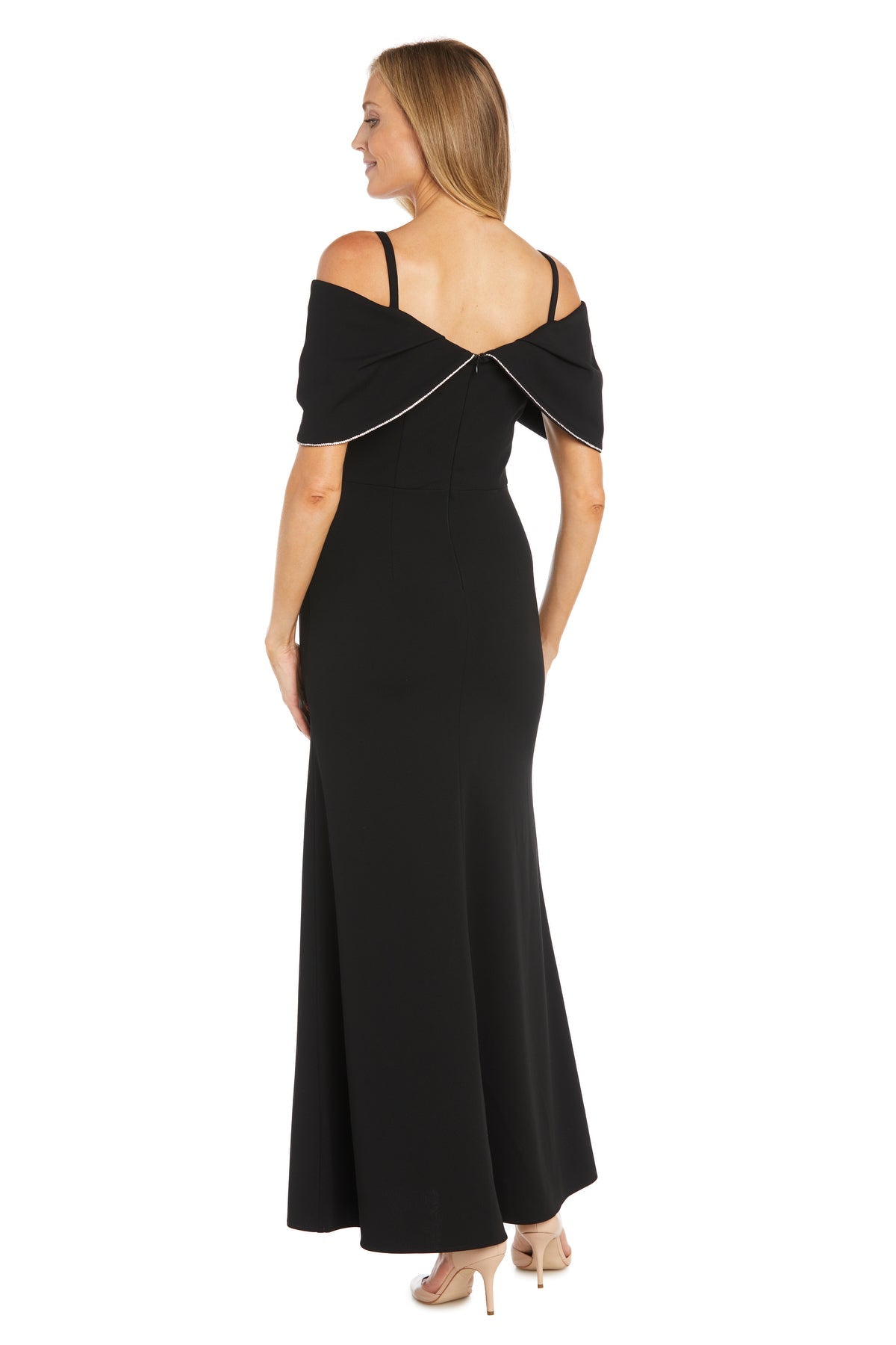 R&M Richards 6633 Long Evening Gown Formal Capelet Dress