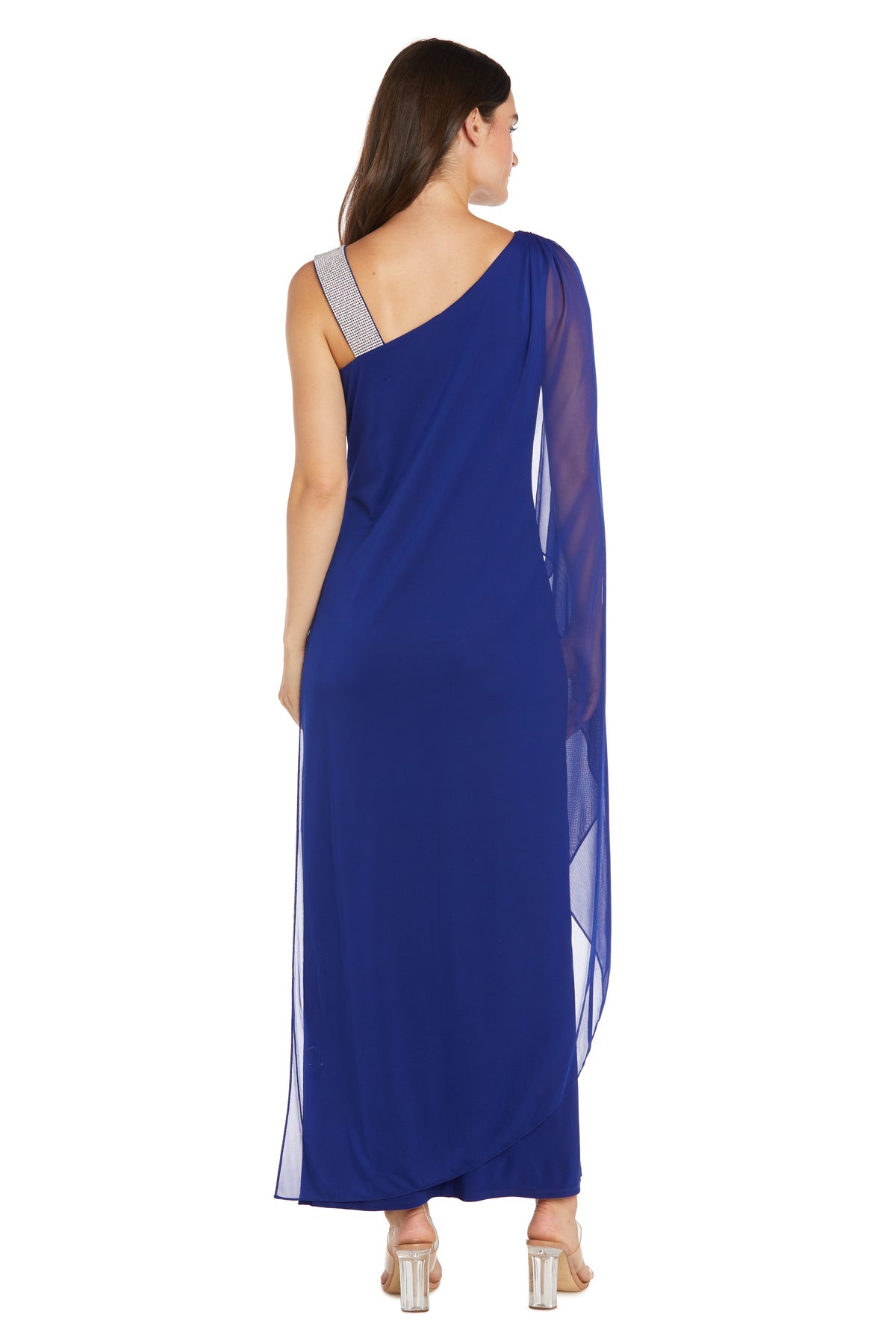 Prom Dresses Long Fitted High Slit Formal Prom Dress Electric Blue