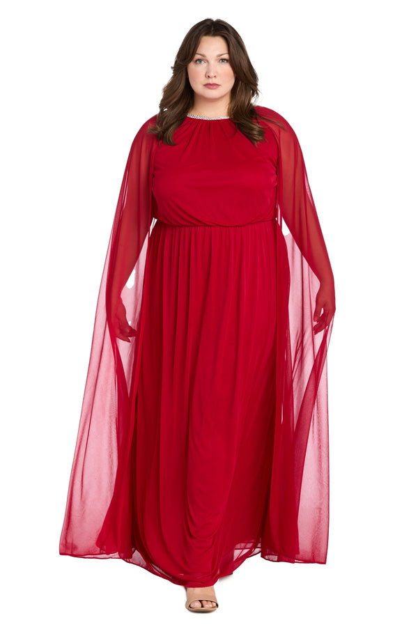 Plus Size Long Formal Dress Cape R&M Richards 6635W