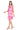 Cocktail Dresses Printed Short Petite Cocktail Dress Pink/White