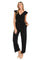 Jumpsuit Long Formal Ruffle Petite Jumpsuit Black
