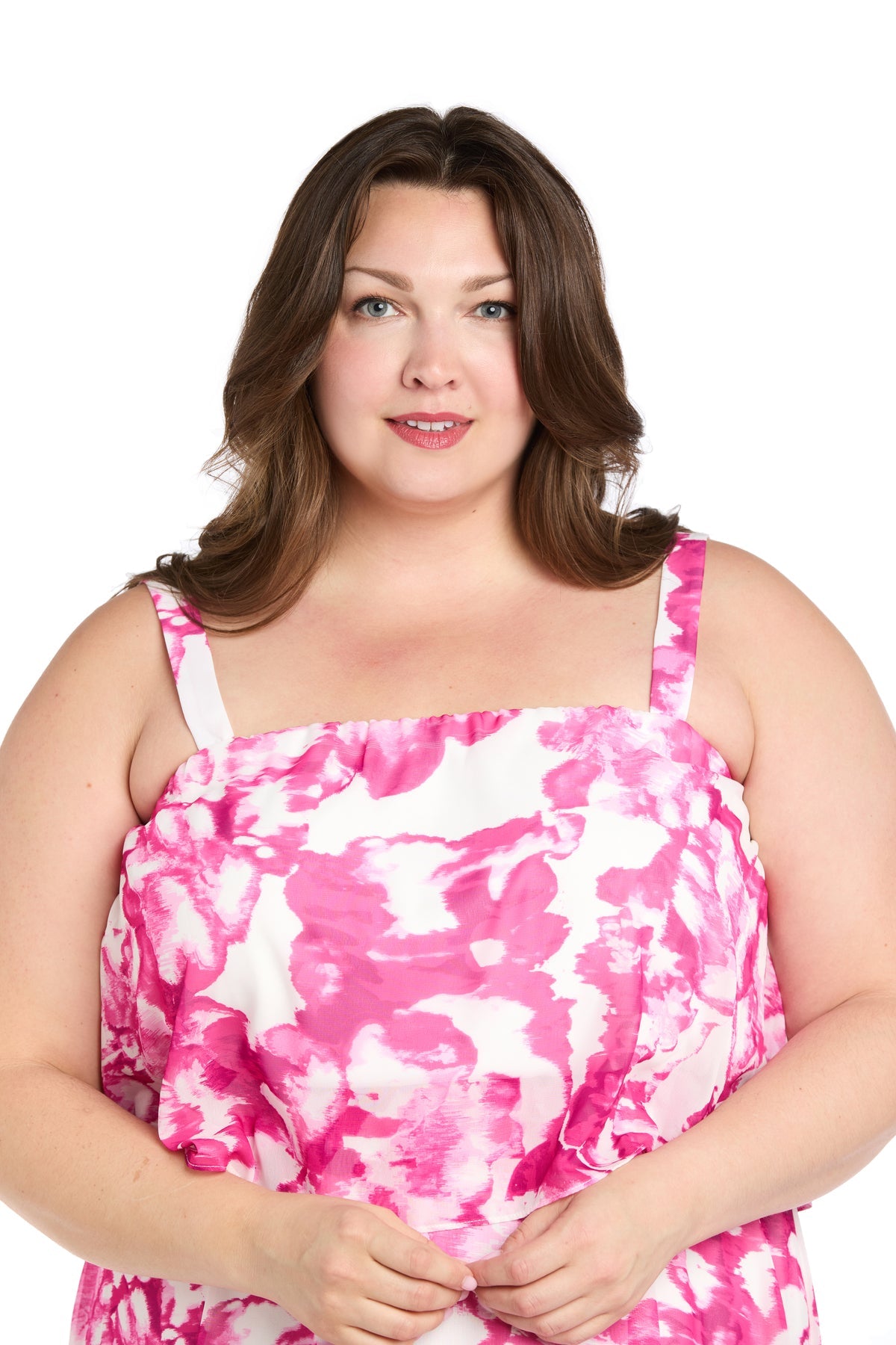 R&M Richards 6661W Long Plus Size Formal Printed Dress