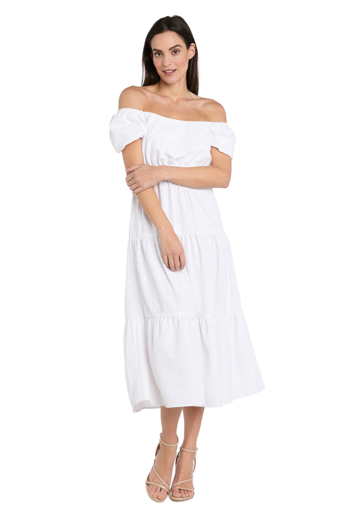 R&M Richards 6669 Short Cocktail Tiered Midi Length Dress