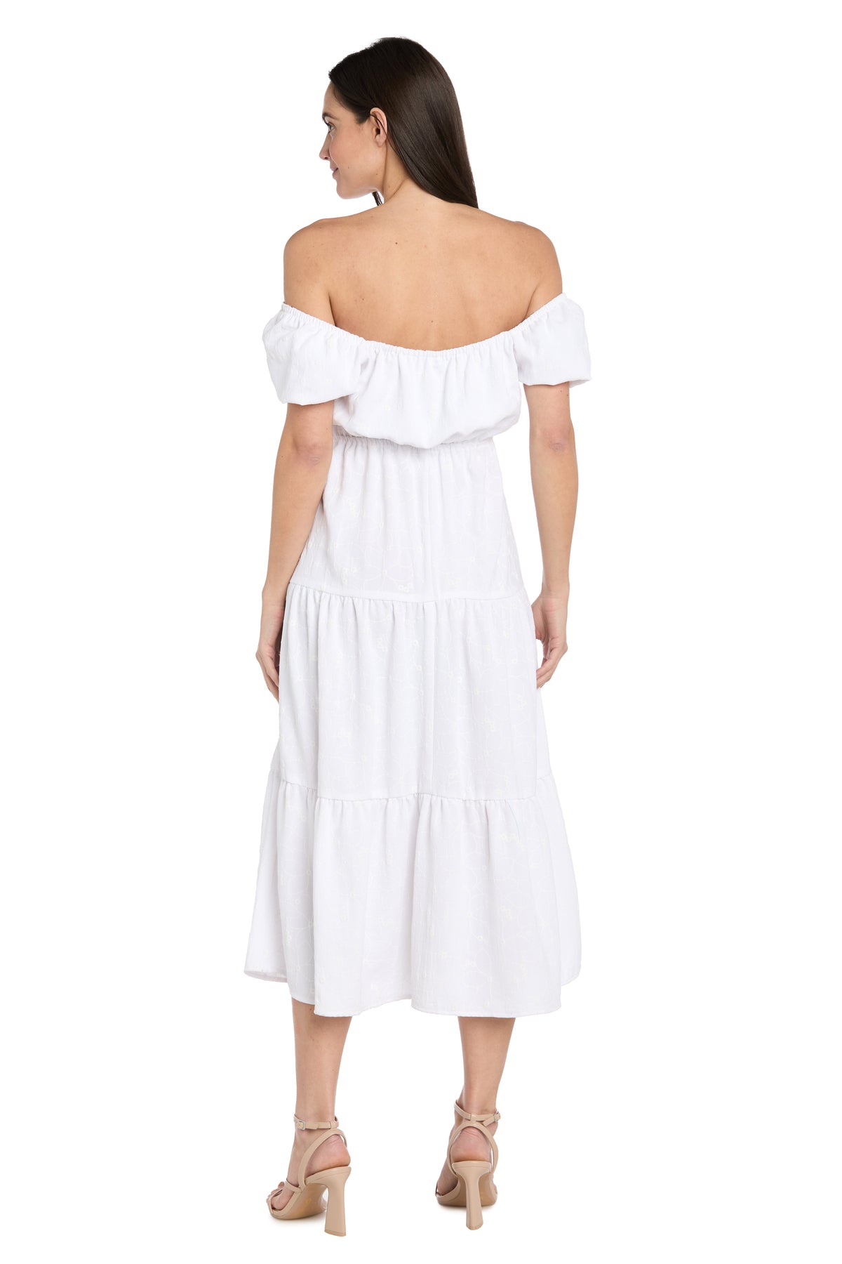R&M Richards 6669 Short Cocktail Tiered Midi Length Dress