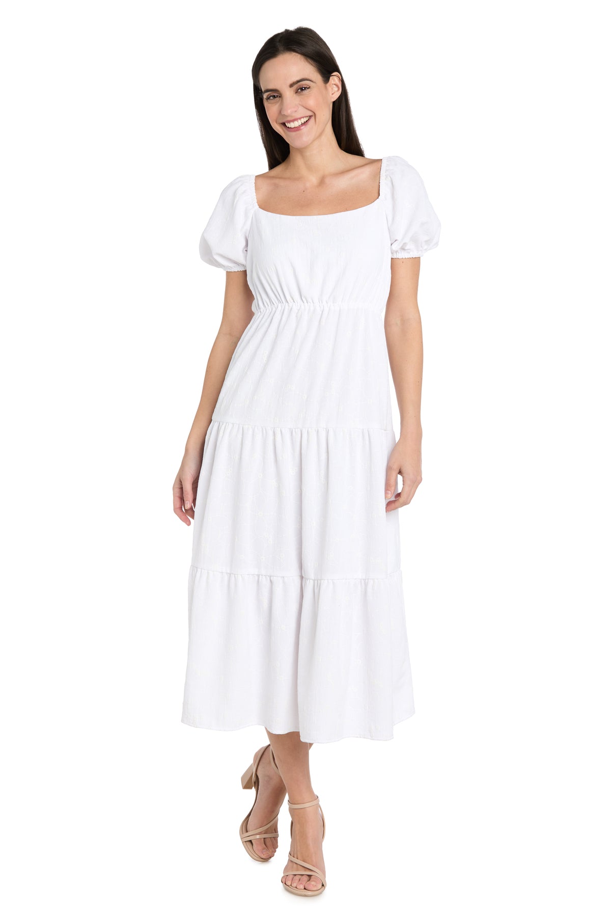 R&M Richards 6669 Short Cocktail Tiered Midi Length Dress