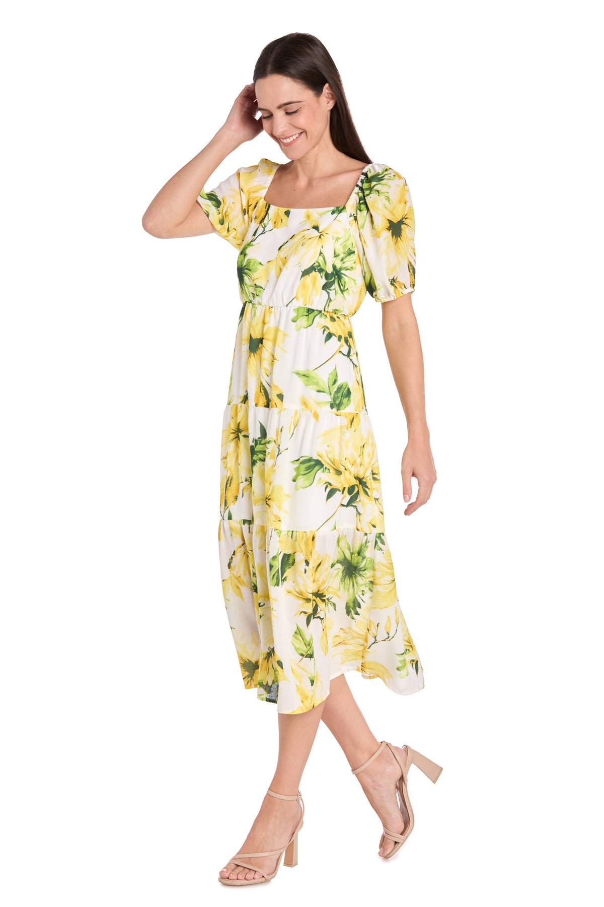 Printed Petite Cocktail Dress A Line R&M Richards 6672P – The Dress Outlet