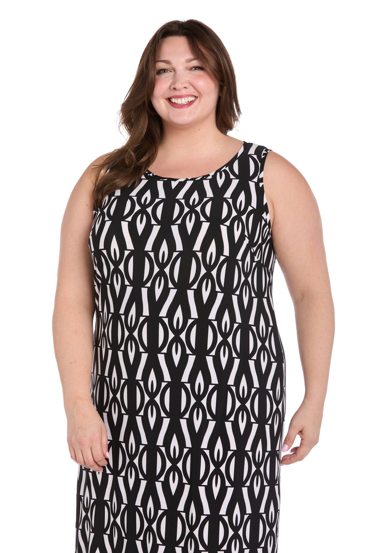R&M Richards 6673W Plus Size Long Formal Printed Dress