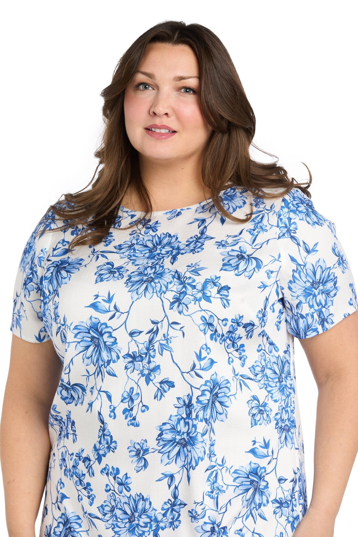 R&M Richards 6674W Short Plus Size Printed Cocktail Dress