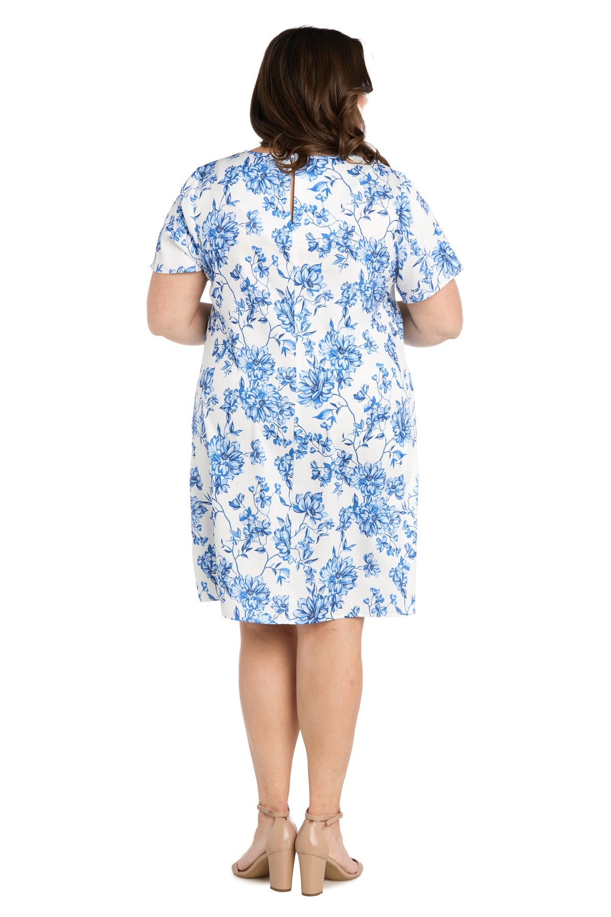 R&M Richards 6674W Short Plus Size Printed Cocktail Dress