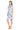 Cocktail Dresses Short Floral Print Petite Cocktail Dress White/Blue