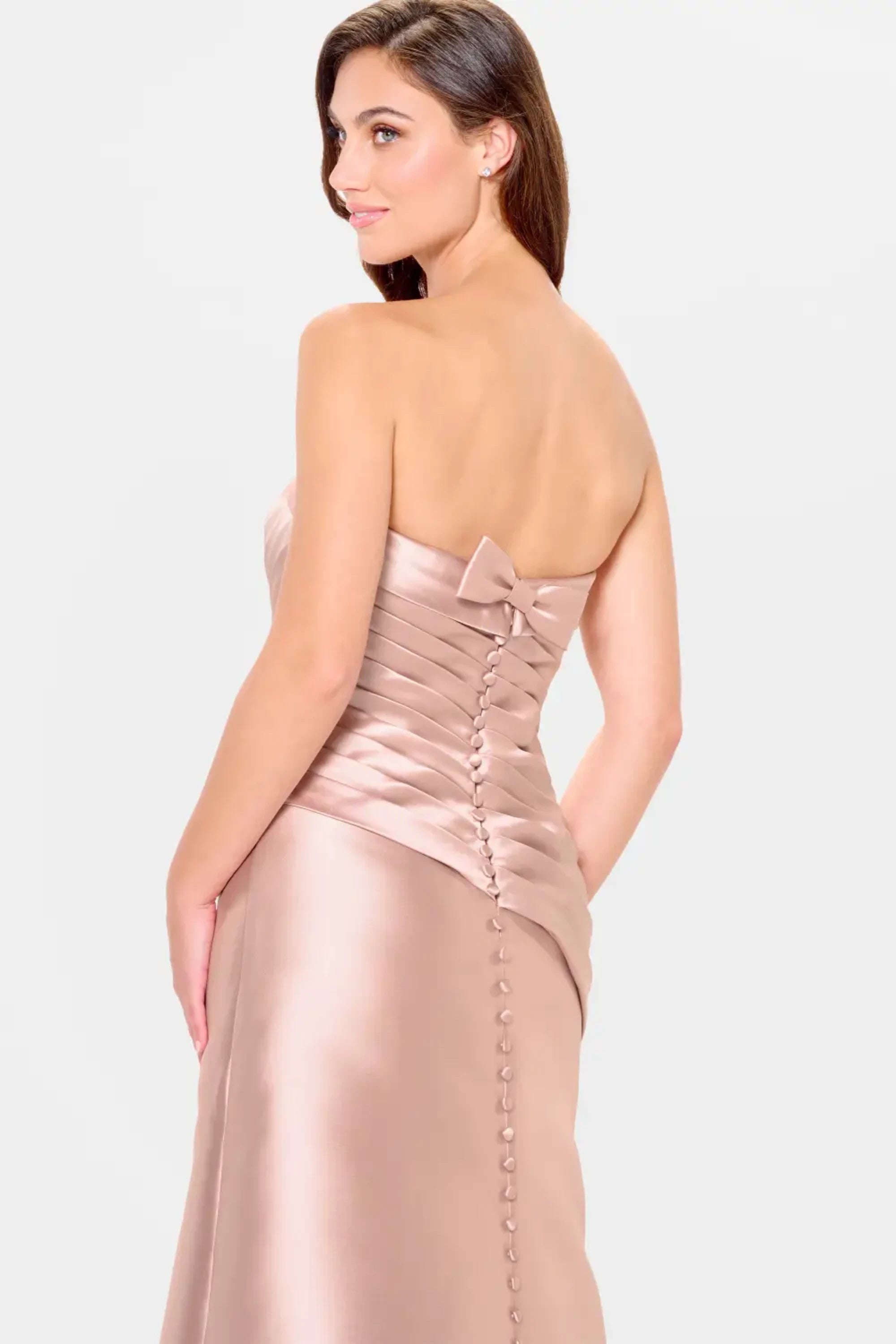 Formal Dresses Long Pleated Formal Evening A Line Dress Blush