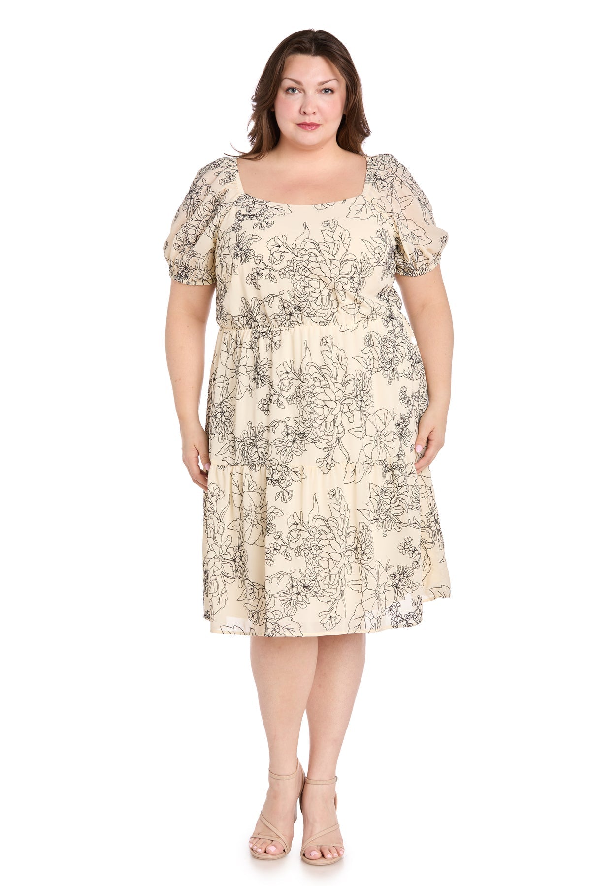 Plus Size Short Floral Print Dress Cocktail R&M Richards 6688W The Dress Outlet Plus Size Short Floral Print Dress Cocktail R&M Richards 6688W The Dress Outlet
