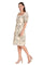 Cocktail Dresses Short Floral Print Petite Cocktail Dress Ivory/Black