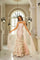 Formal Dresses Long 3D Floral Applique Detachable Cape Formal Dress Blush Ivory