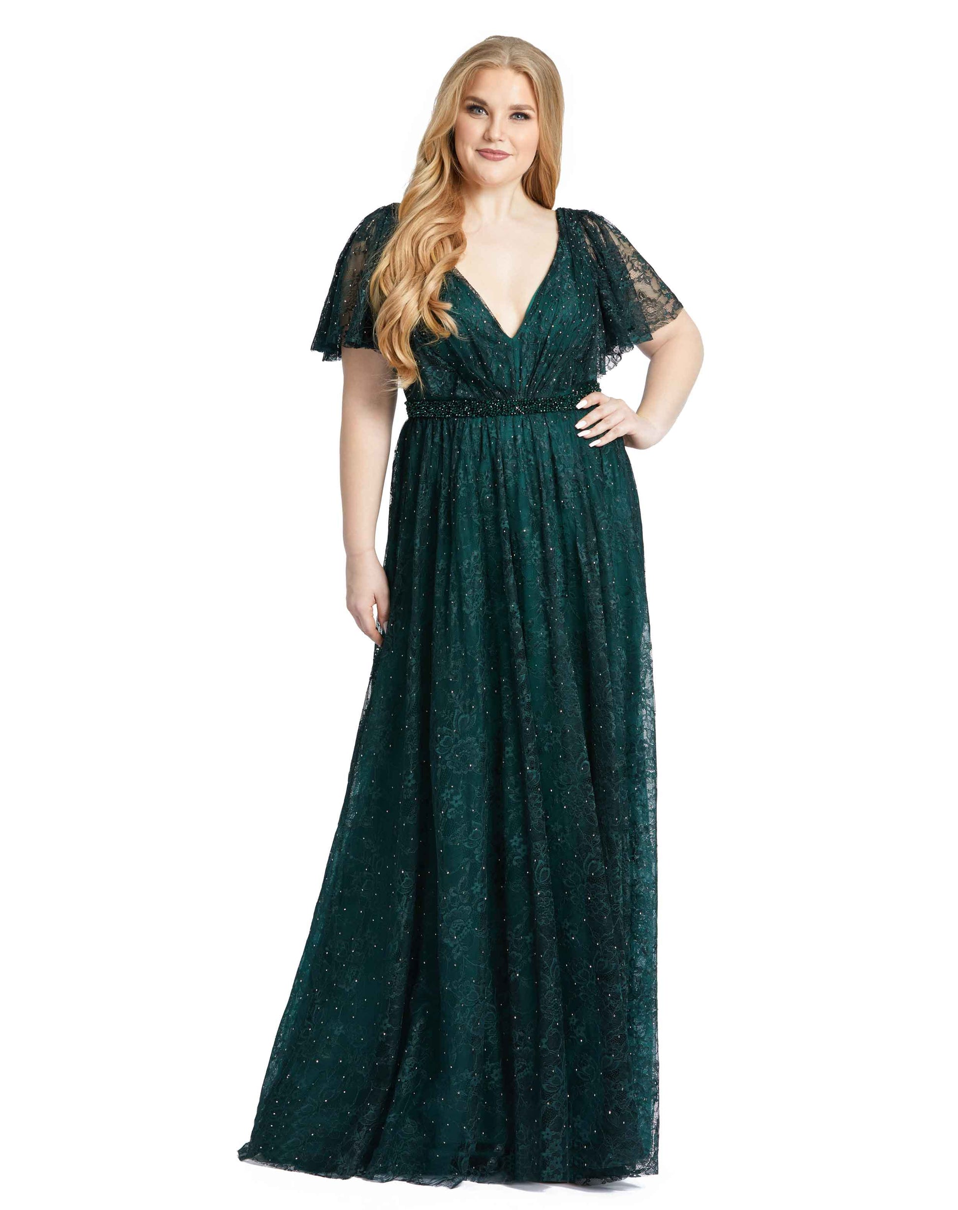 Mac Duggal 67435 Plus Size Long Formal A Line Evening Gown