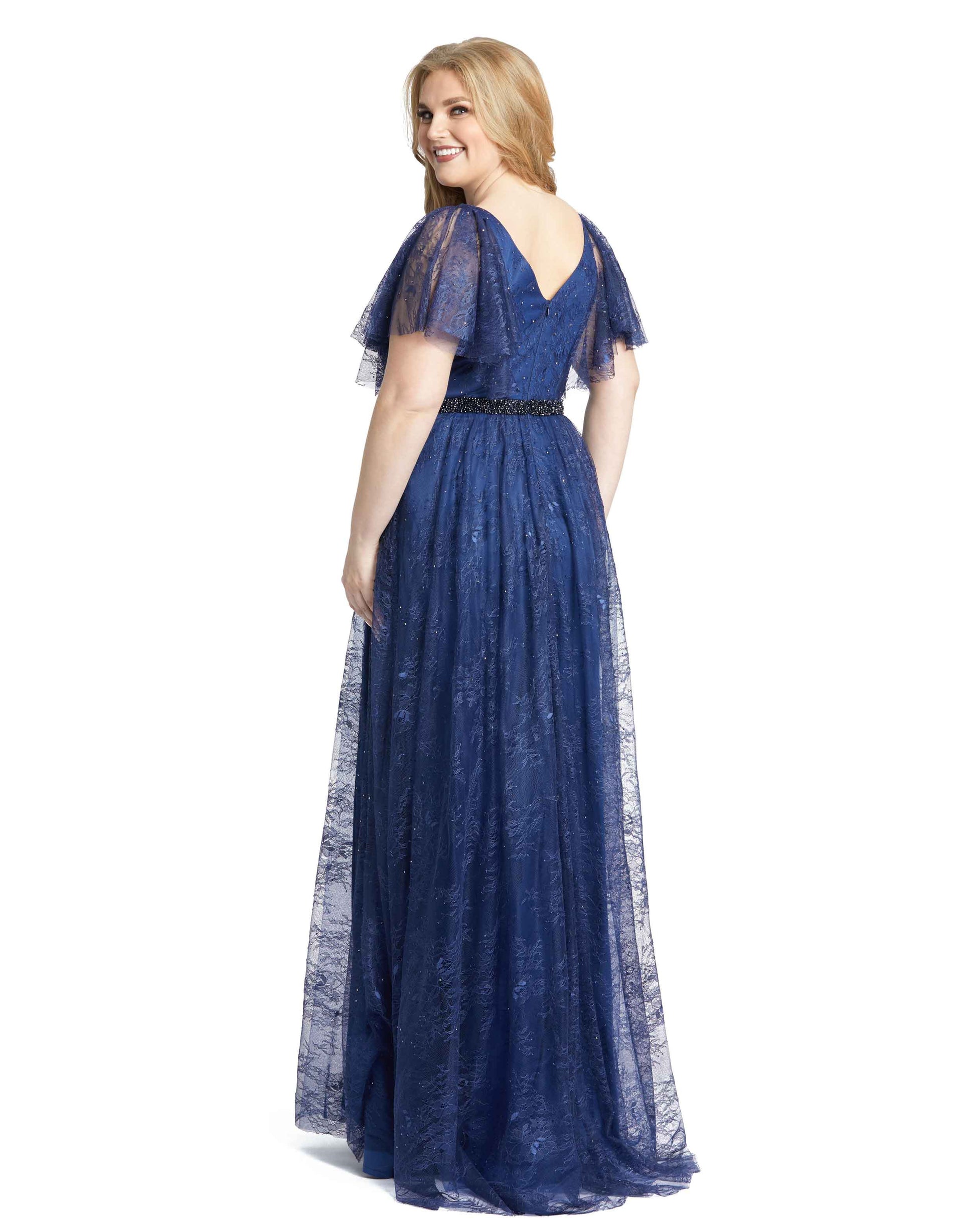 Mac Duggal 67435 Plus Size Long Formal A Line Evening Gown