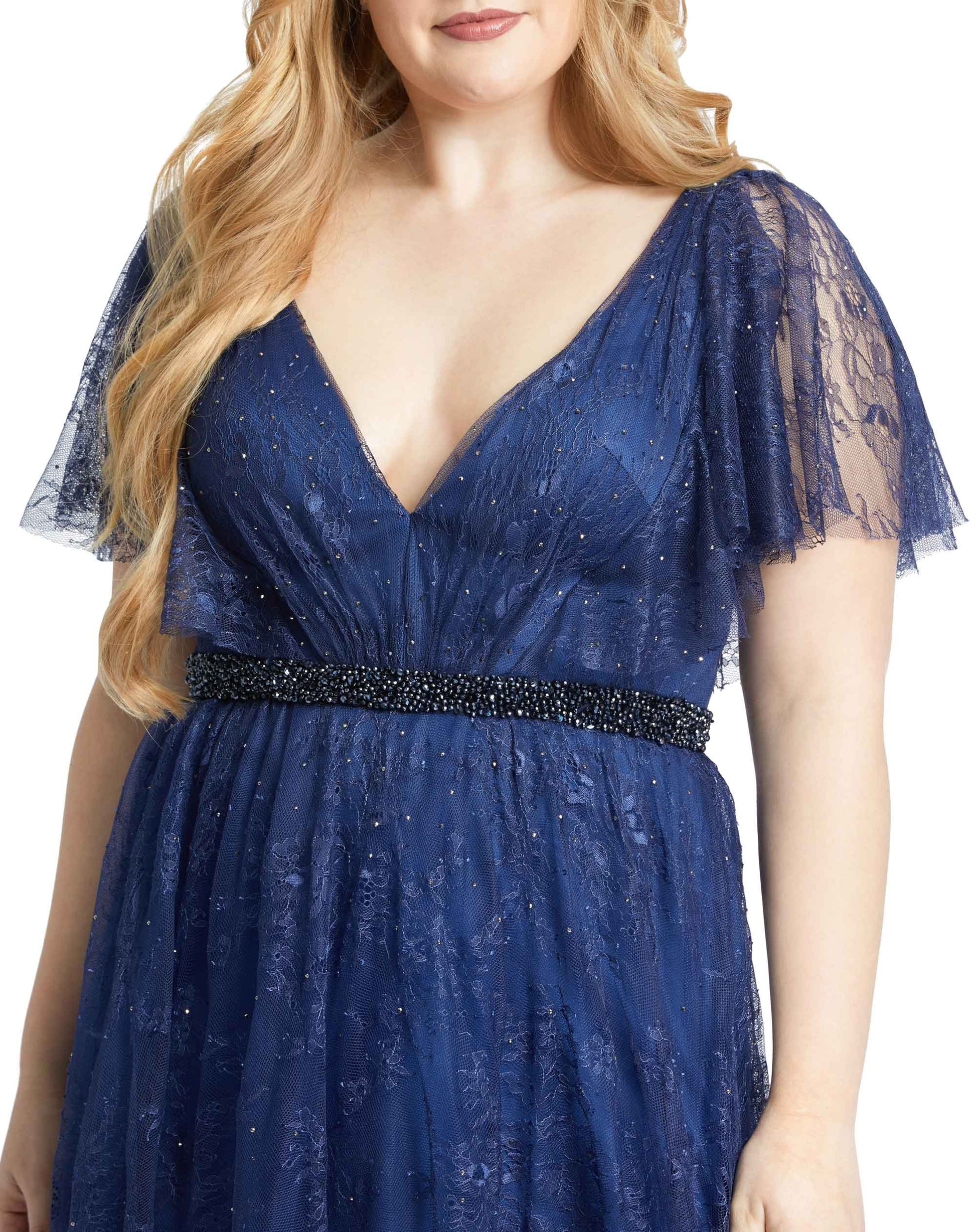 Mac Duggal 67435 Plus Size Long Formal A Line Evening Gown