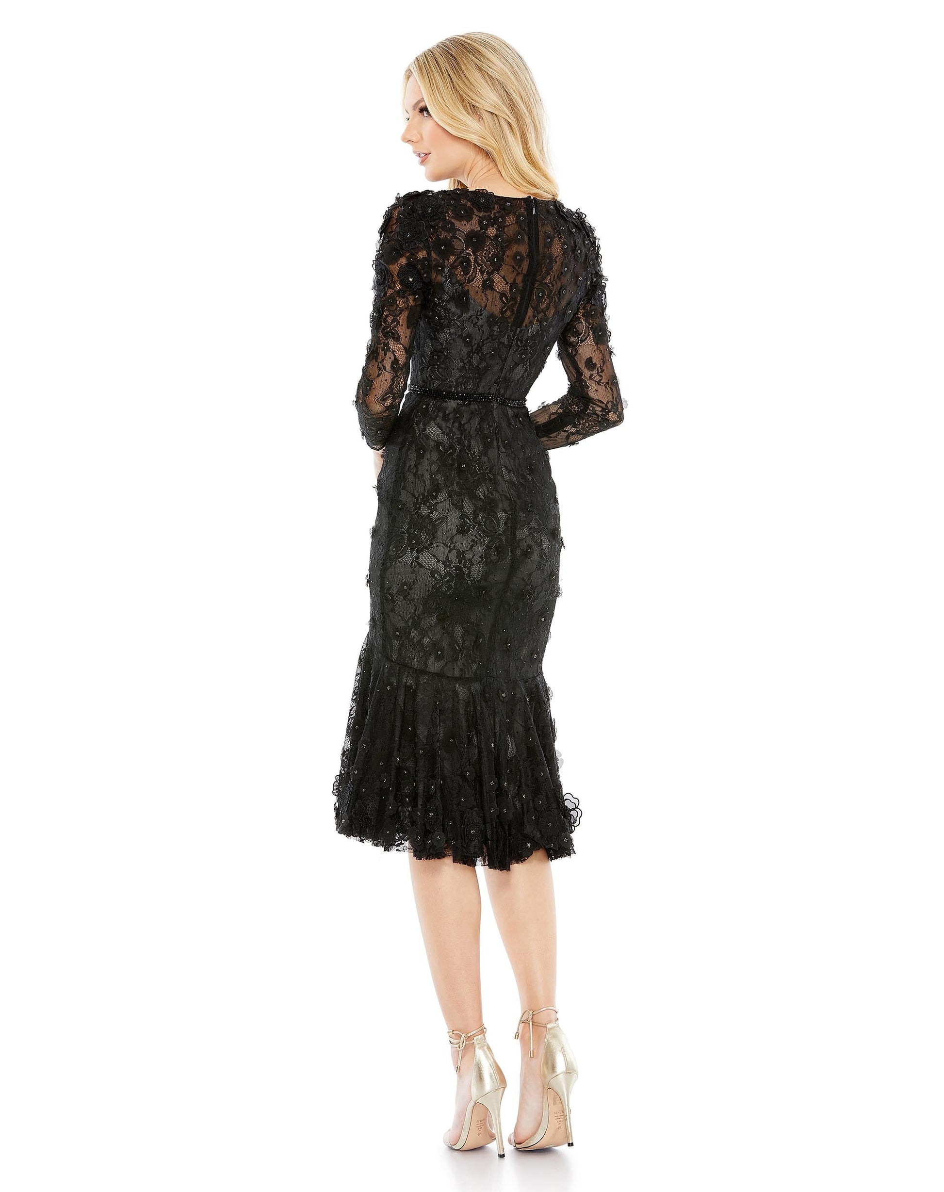 Mac Duggal 67703 Long Sleeve Short Cocktail Dress