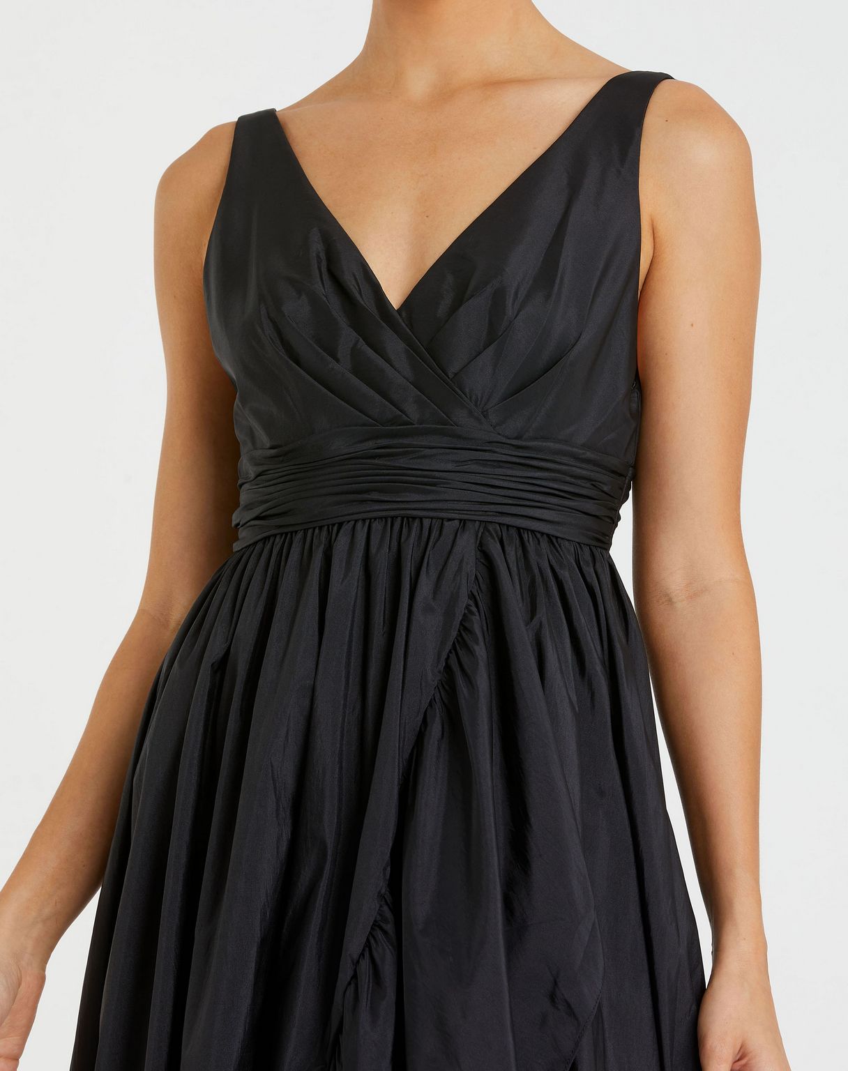 Prom Dresses High Low Taffeta Ruffle Dress Black