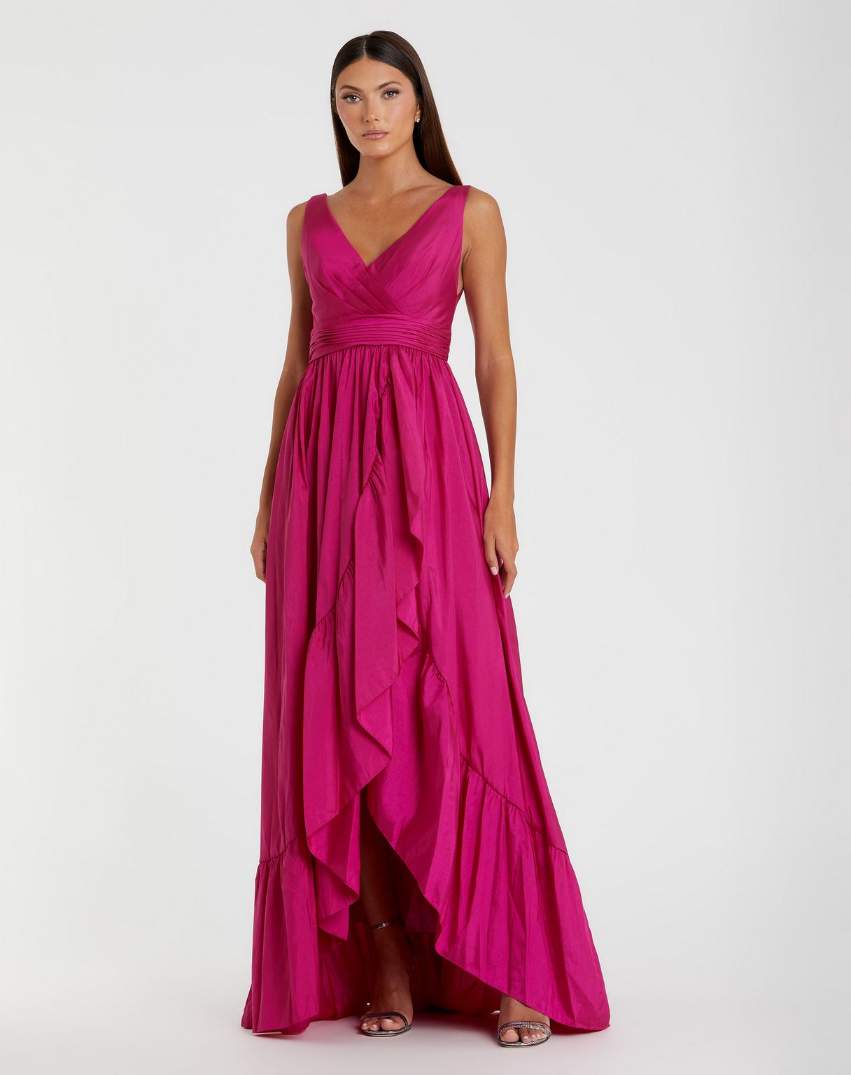 Mac Duggal 67835 High Low Taffeta Ruffle Dress