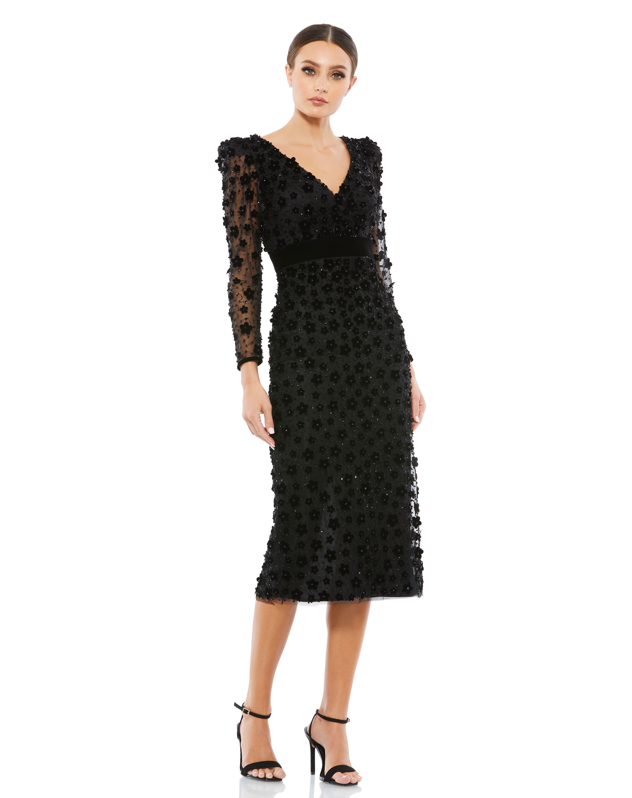 Mother of the Bride Dresses Short Long Sleeve Mother of the Bride Evening Dress Black