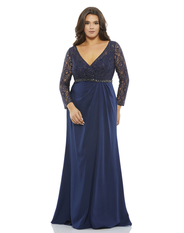 Long Sleeve Formal Dress Mother of the Bride Mac Duggal 67898
