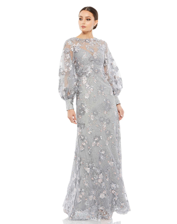 Long Sleeve Formal Dress Mother of the Bride Mac Duggal 67936
