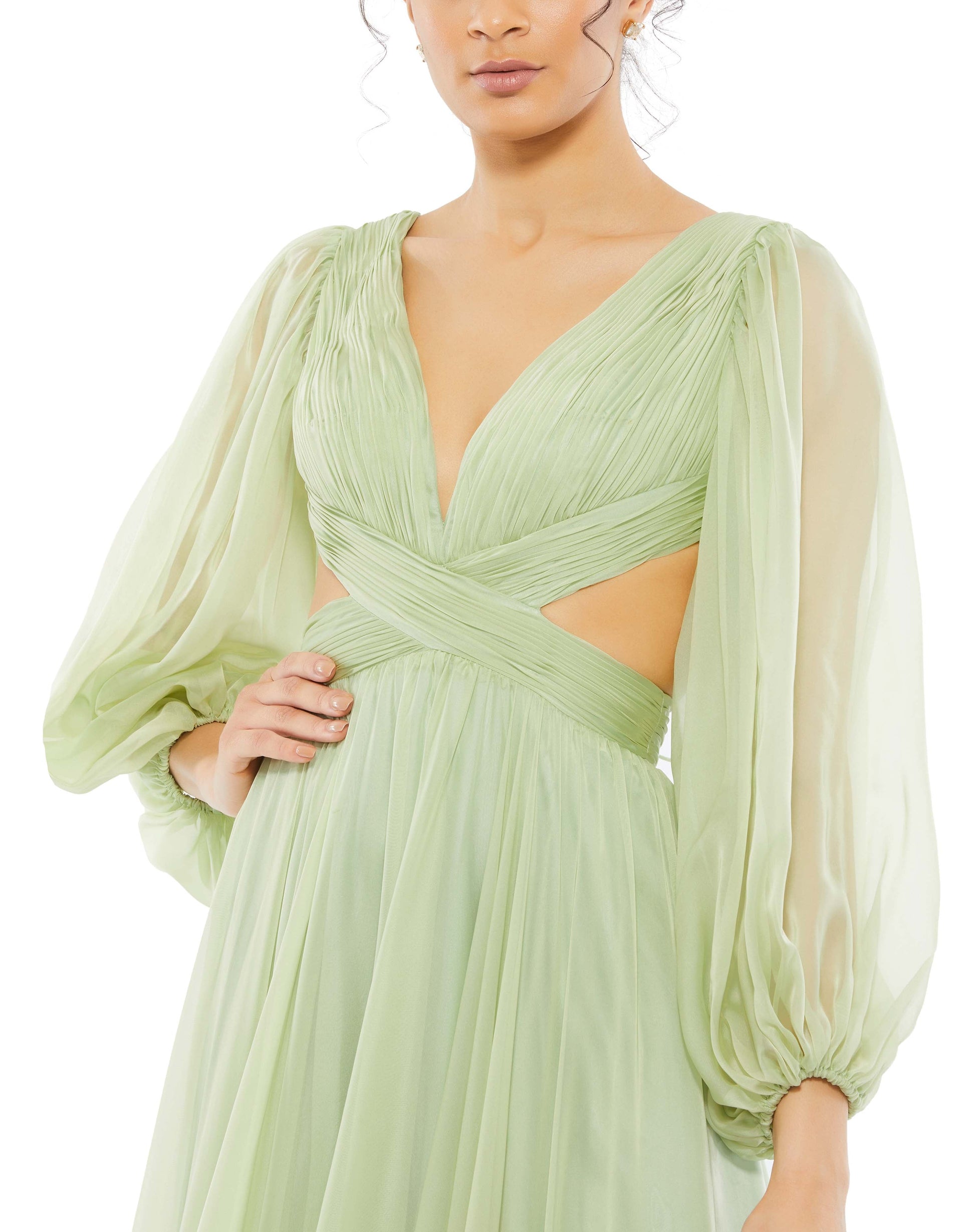 Mac Duggal 67948 Long Sleeve Formal Evening Gown