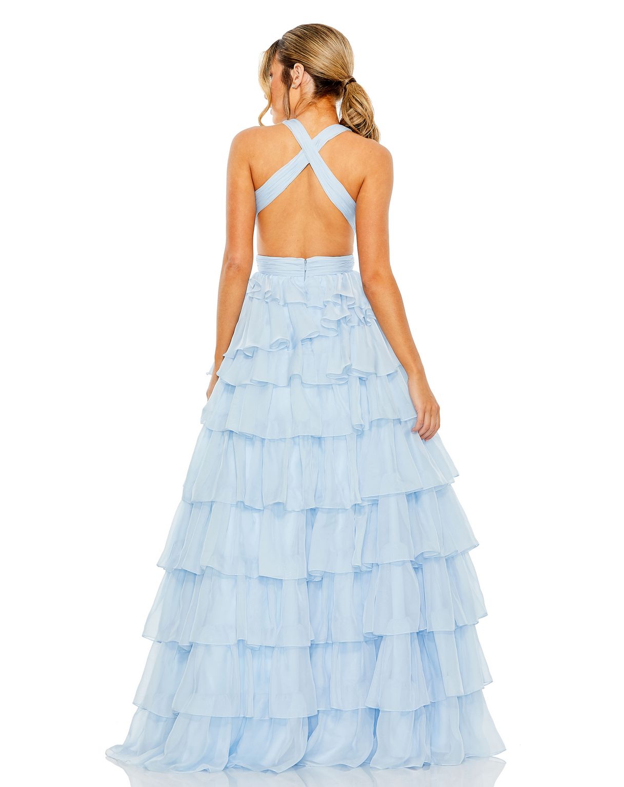 Long Halter Prom Ball Gown Halter Neckline Mac Duggal 67988