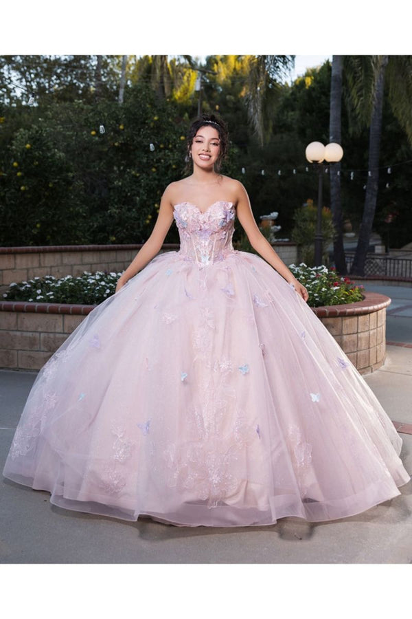 Sweetheart Floor-Length Tulle Quinceañera Ball Gown May Queen LK246