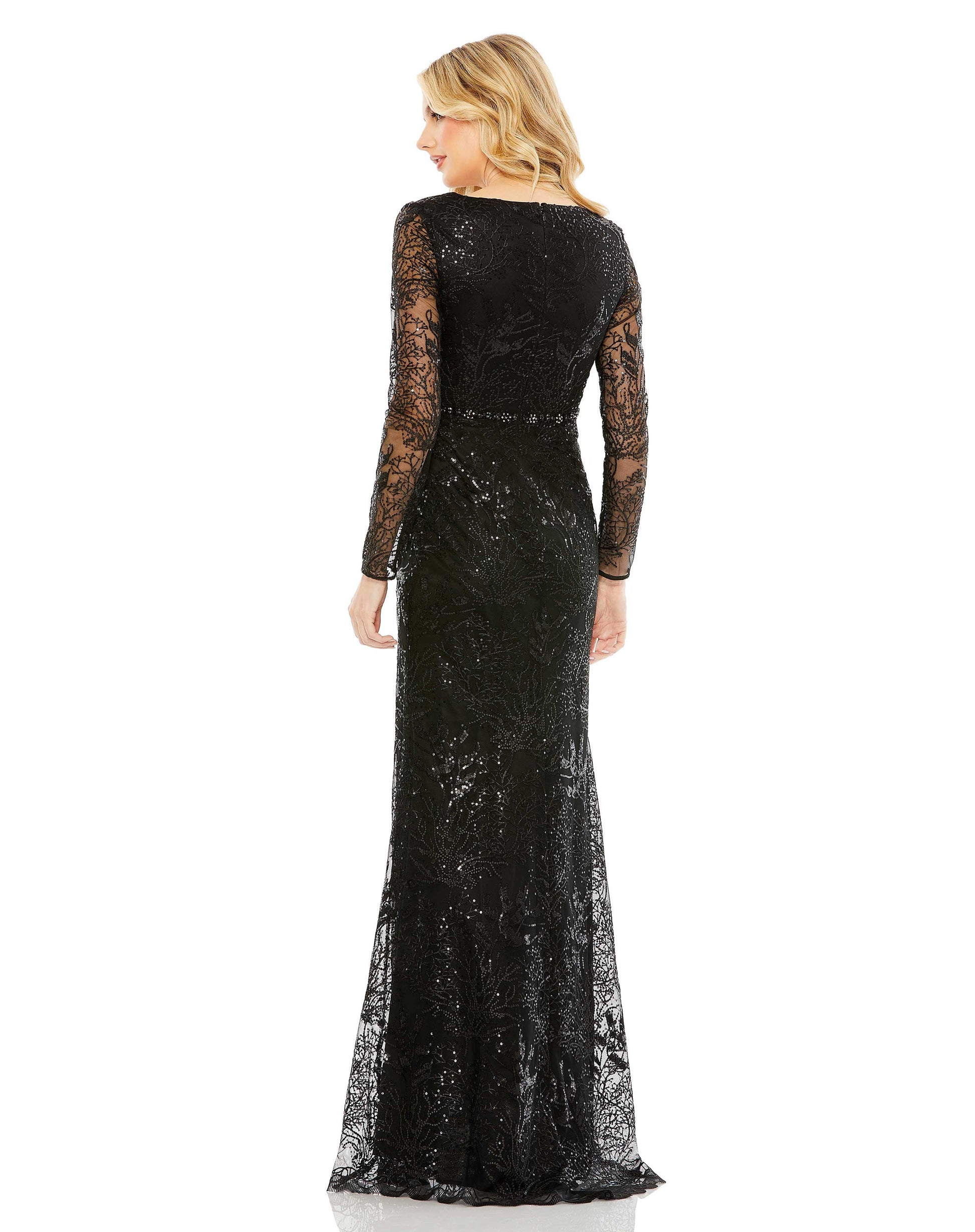 Mac Duggal 68016 Long Sleeve Formal Fitted Dress