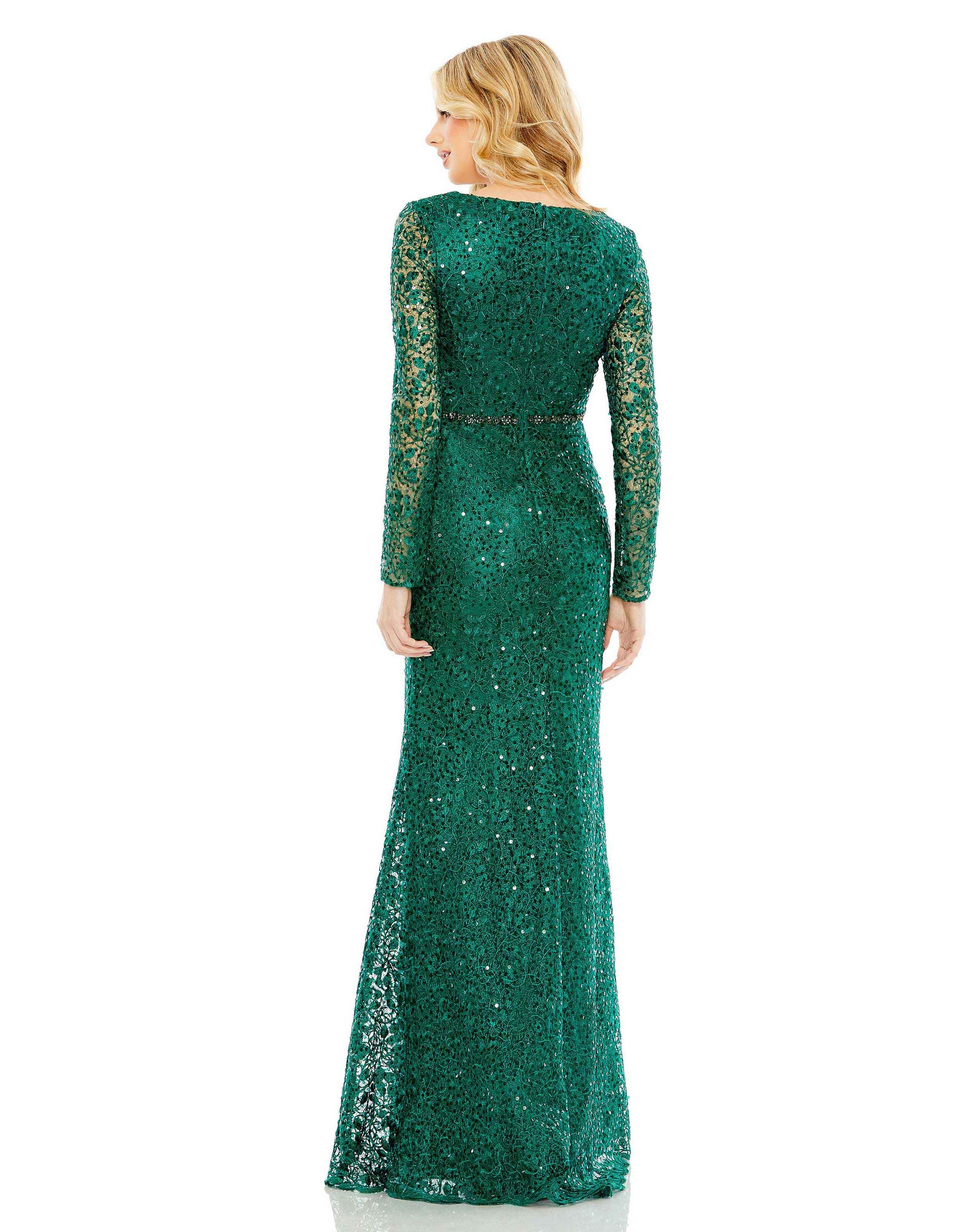 Mac Duggal 68016 Long Sleeve Formal Fitted Dress