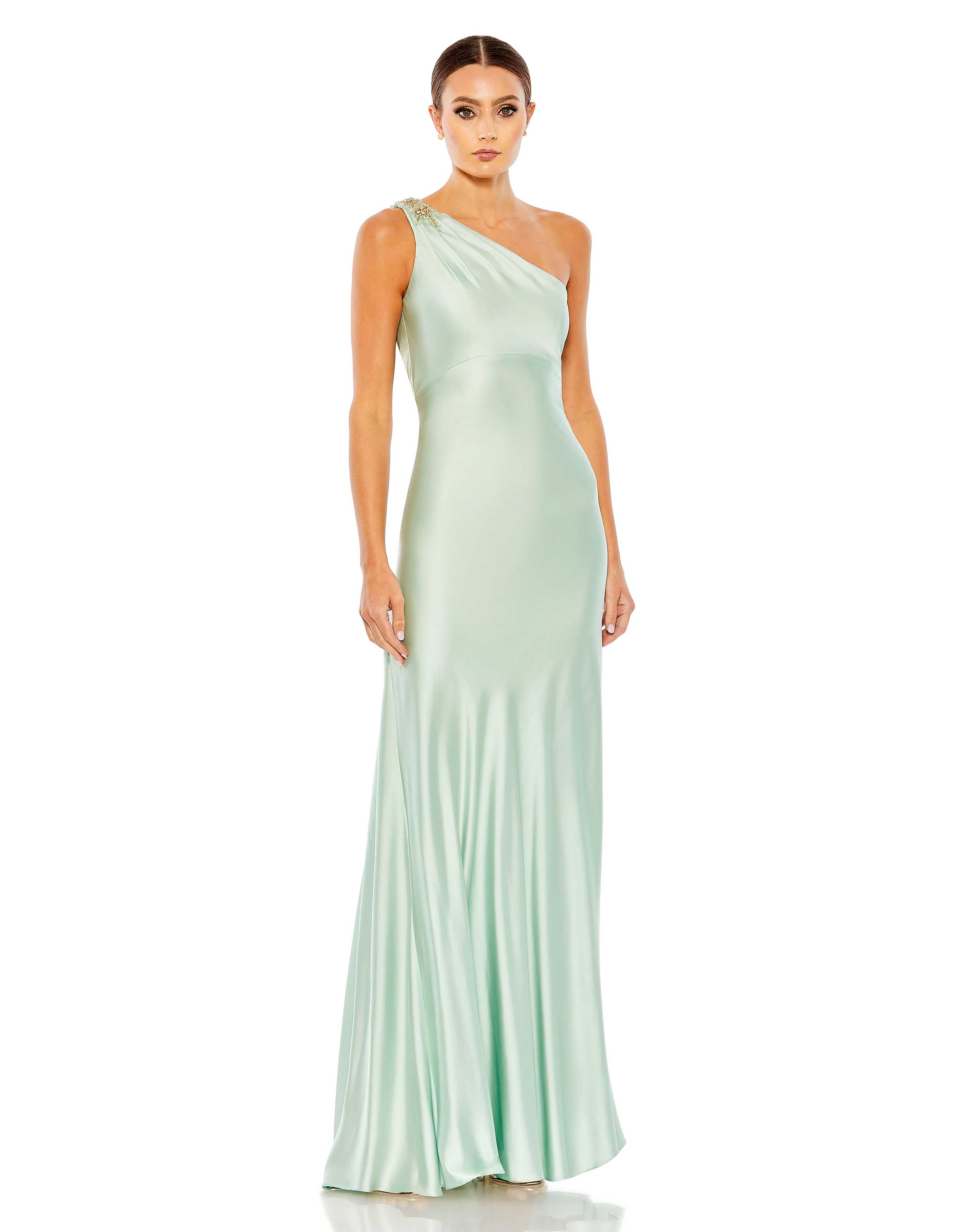 Prom Dresses Beaded Long Formal Prom Gown Sage