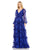 Formal Dresses Cascade Ruffle Long Formal Gown Sapphire