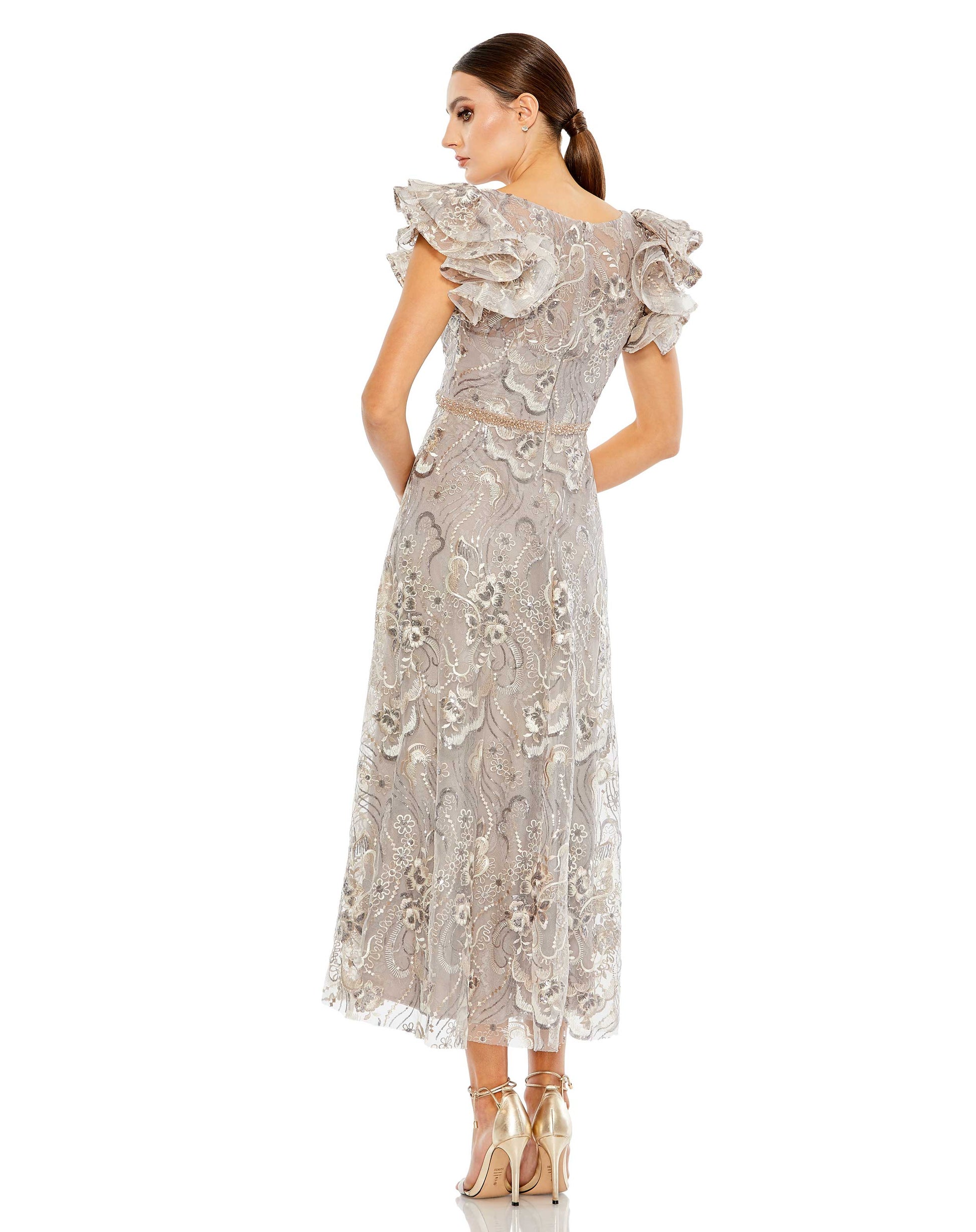 Mac Duggal 68262 Short A Line Formal Midi Dress