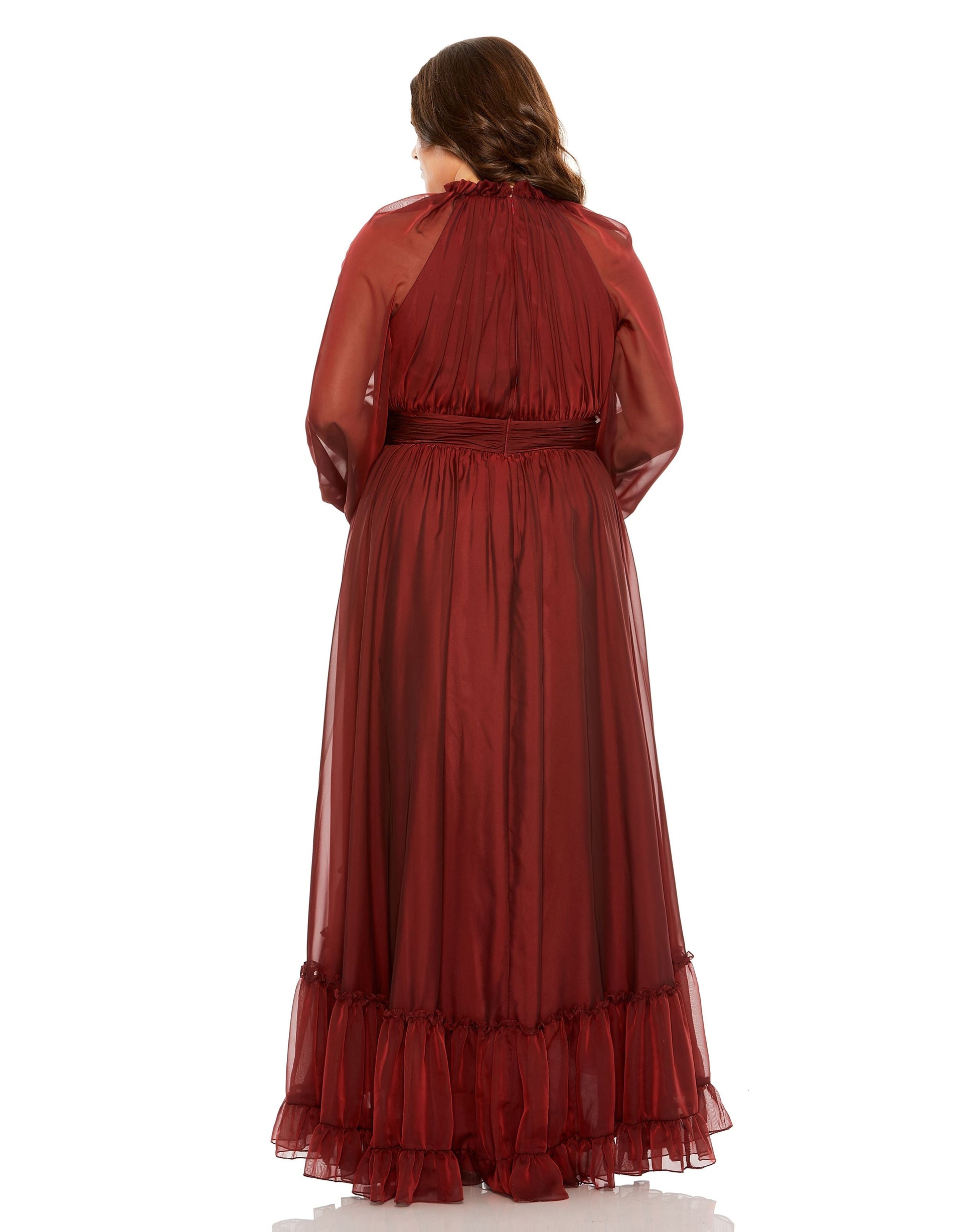 Mac Duggal 68434 Plus Size Long Sleeve Formal Gown