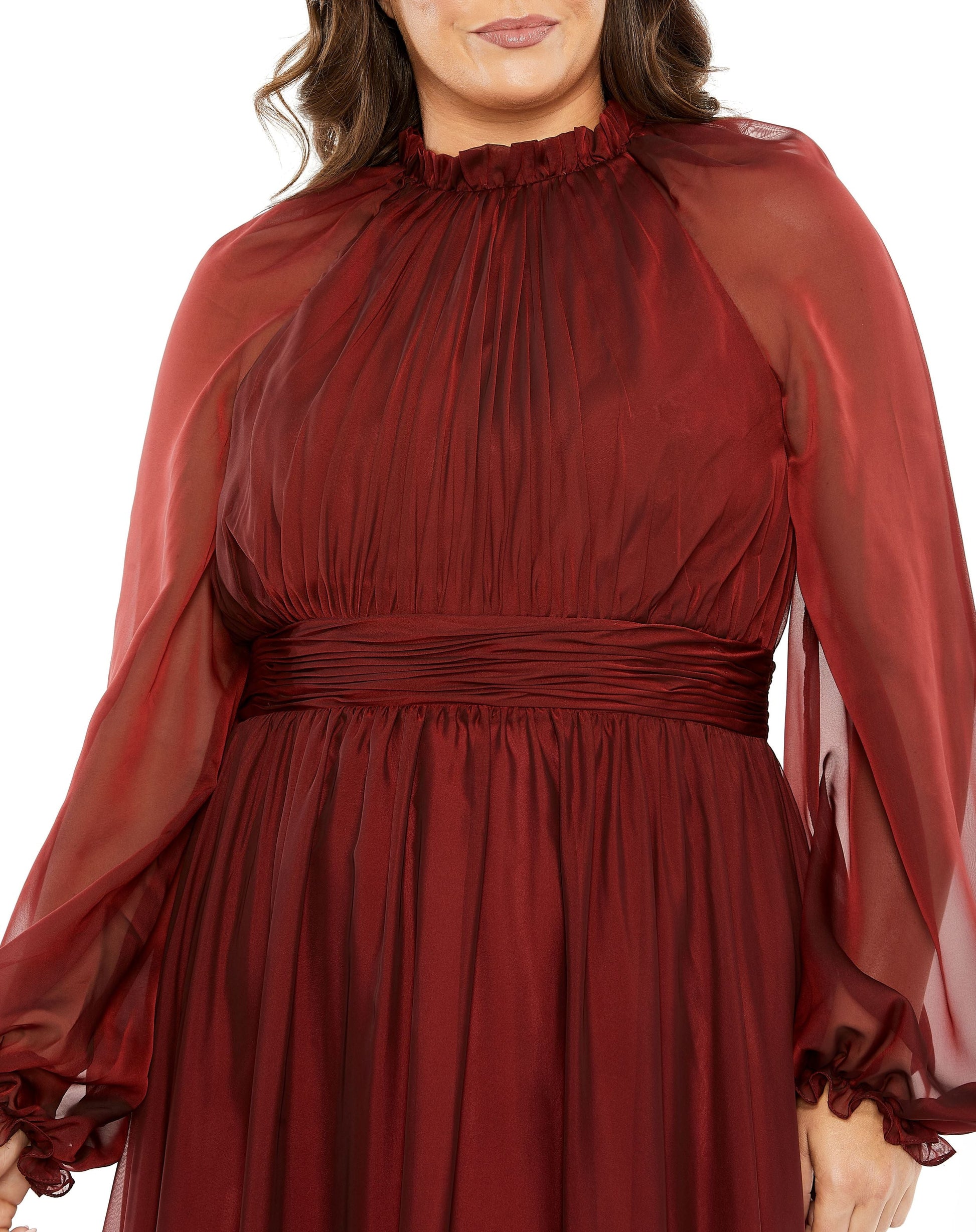 Mac Duggal 68434 Plus Size Long Sleeve Formal Gown