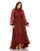 Plus Size Dresses Plus Size Puff Long Sleeve Formal Gown Garnet